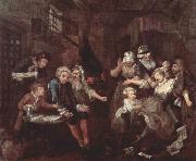 William Hogarth Der Lebensweg eines Wustlings oil painting reproduction